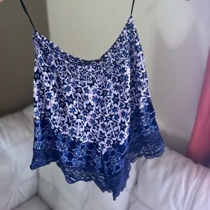 Floral High Waisted Summer Shorts, Size Medium
